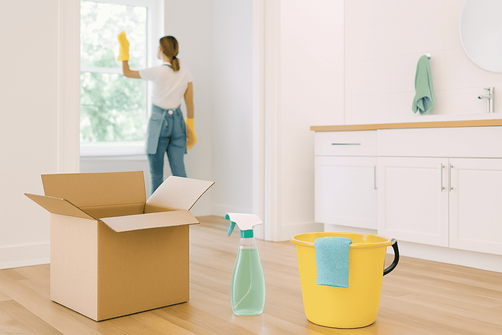 Bright and clean modern home interior during a move-in move-out cleaning service.